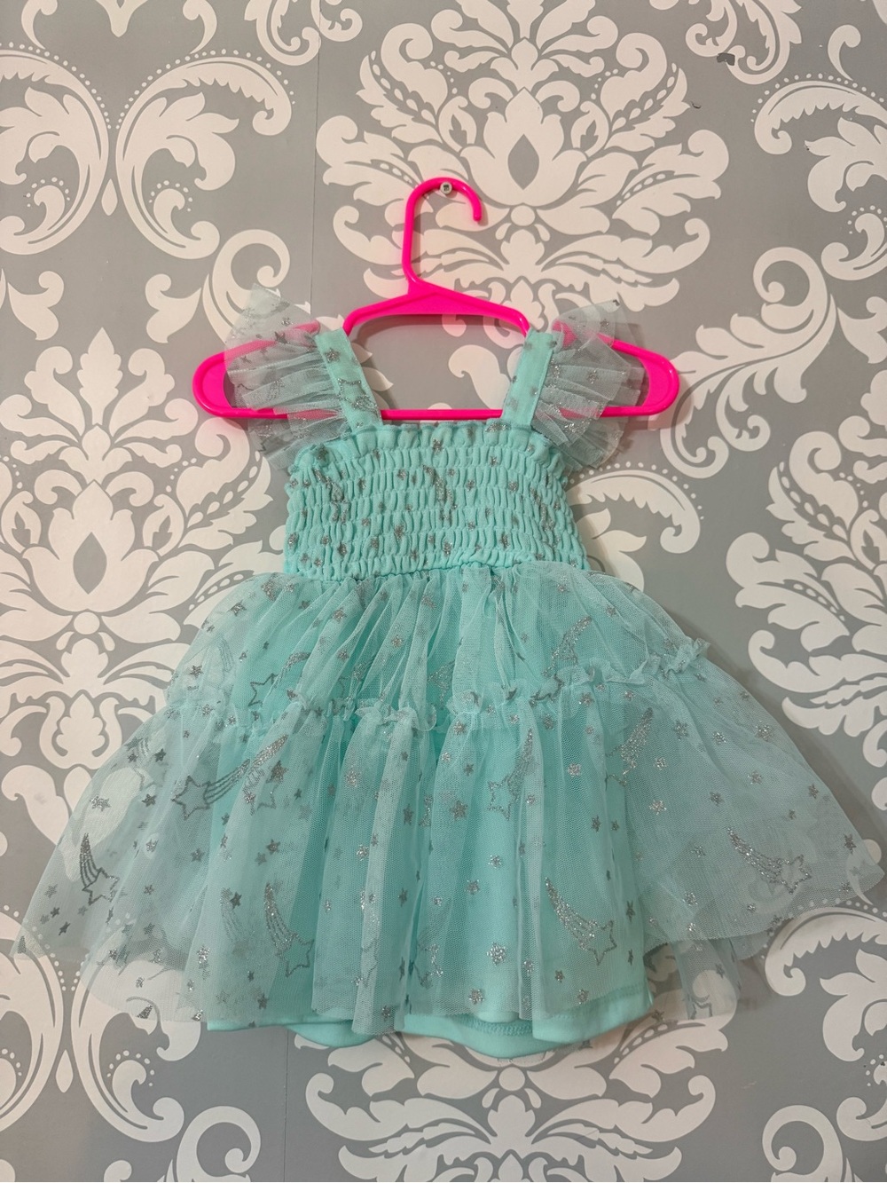 💫4/$25 • George Tulle Star Dress with Ruffle Straps